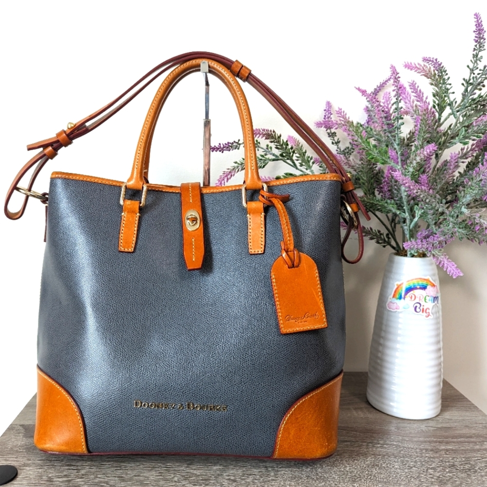 Dooney & Bourke Gray and Tan Tote Bag